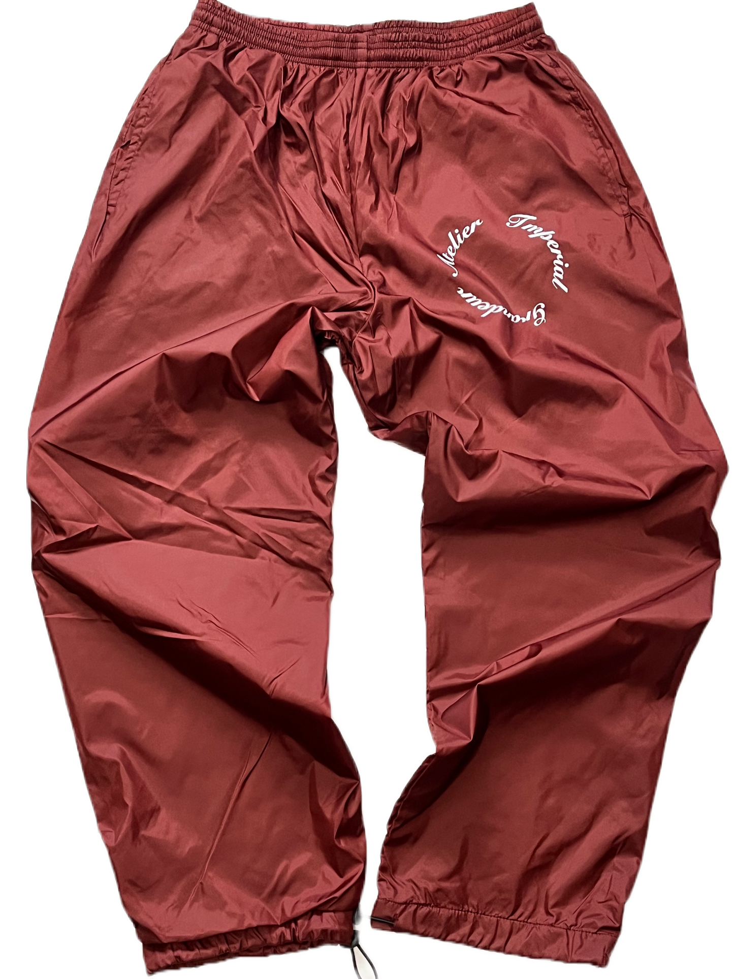 Luxe Nylon Pants Maroon